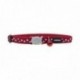 COLLAR GATO RED DINGO 20-32 12mm ROJO ESTRELLAS BLANCAS