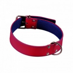 COLLAR CUERO FORRO 75 ROJO