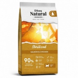 DIBAQ NATURAL GATO STERILIZED SALMON Y POLLO 2KG