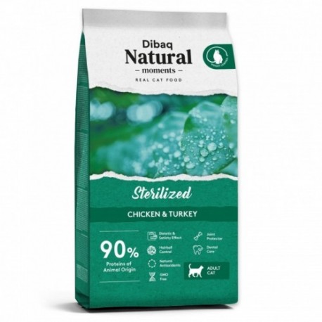 DIBAQ NATURAL GATO STERILIZED POLLO Y PAVO 7KG